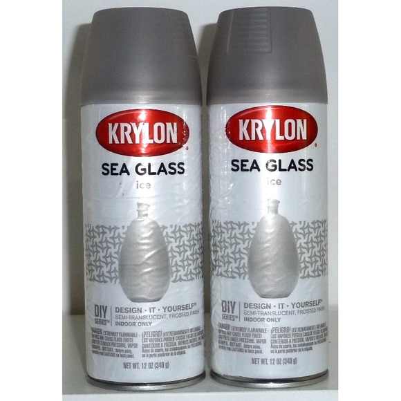 Krylon Other - 2X Krylon Sea Glass Ice Spray Paint 12 oz Semi-Translucent Frosted Finish NEW